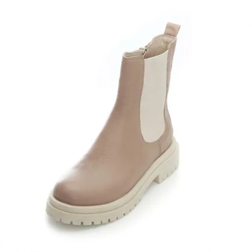 B Wolfie Beige Leather Women Moda In Pelle Ankle Boots B Wolfie Beige Leather Women Moda In Pelle Ankle Boots