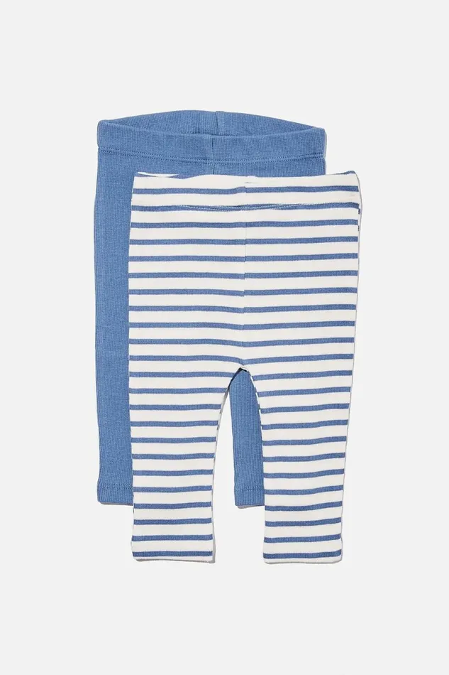 Baby Bottoms Cotton On 2 Pack Essentials Skinny Legging Petty Blue