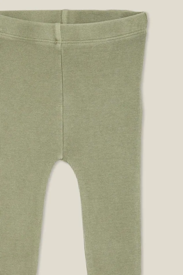 Baby Bottoms Cotton On The Row Rib Skinny Legging Silver Sage Wash