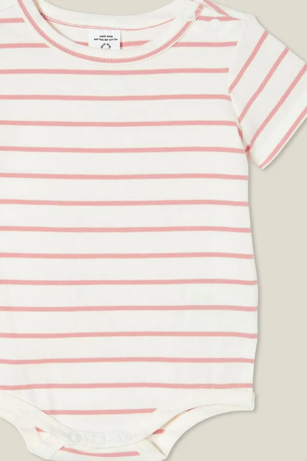 Baby Rompers and All In Ones Cotton On The Short Sleeve Bubbysuit Vanillazephyr Stripe