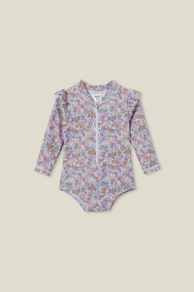 Baby Swimwear Cotton On Nicky Long Sleeve Ruffle Swimsuit Vanillaclay Pigeon Claire Floral