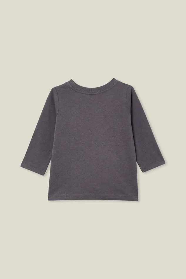 Baby Tops Jackets and Sweaters Cotton On Jamie Long Sleeve Tee Rabbit Greymystical Rodeo