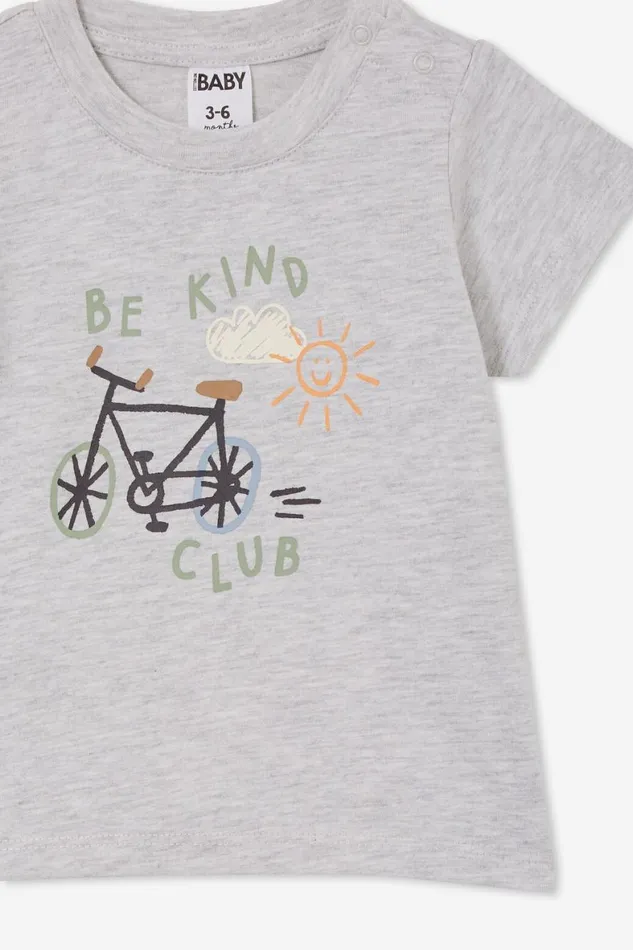 Baby Tops Jackets and Sweaters Cotton On Jamie Short Sleeve Tee Cloud Marlebe Kind Club