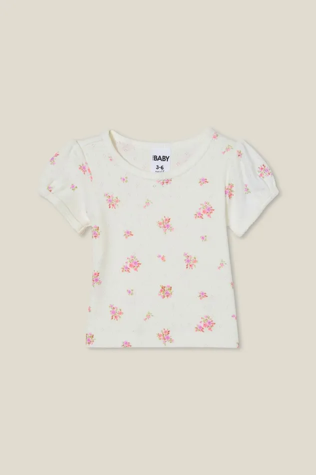 Baby Tops Jackets and Sweaters Cotton On Luna Pointelle Tee Vanillasally Floral Baby Tops Jackets and Sweaters Cotton On Luna Pointelle Tee Vanillasally Floral