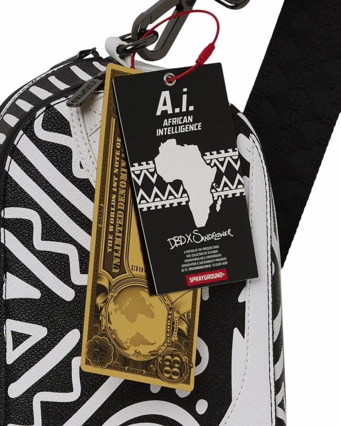 Bags SPRAYGROUND AI8 AFRICAN INTELLIGENCE 8211 ORIGIN STORY BACKPACK SLING