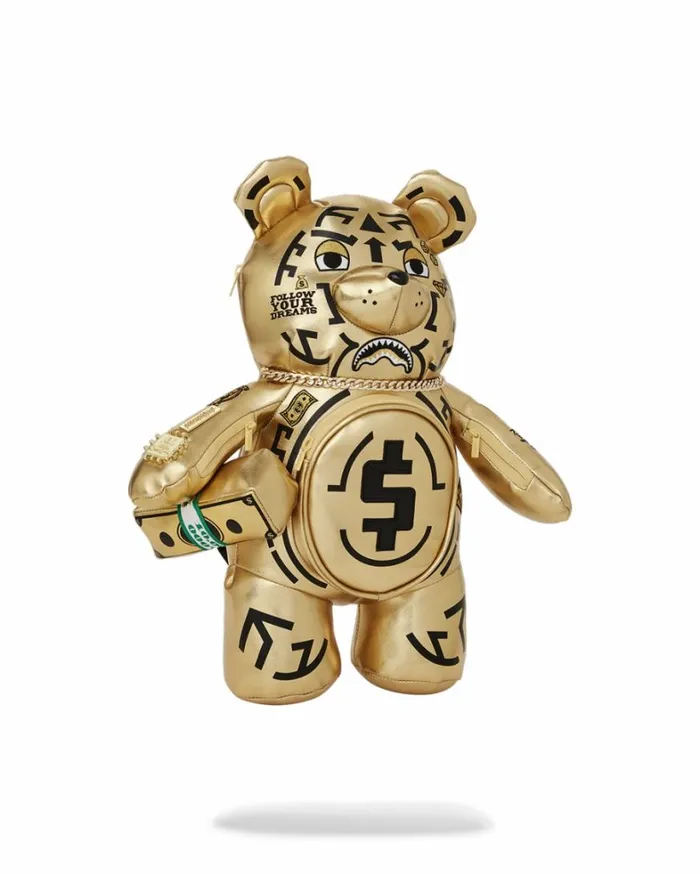 Bags SPRAYGROUND AI8 AFRICAN INTELLIGENCE PATH TO THE FUTURE II MEDIUM MONEYBEAR TEDDYBEAR BACKPACK