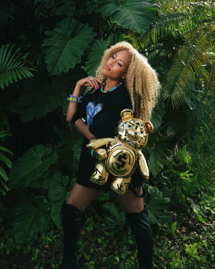 Bags SPRAYGROUND AI8 AFRICAN INTELLIGENCE PATH TO THE FUTURE II MEDIUM MONEYBEAR TEDDYBEAR BACKPACK