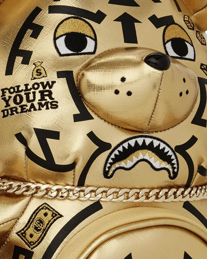 Bags SPRAYGROUND AI8 AFRICAN INTELLIGENCE PATH TO THE FUTURE II MEDIUM MONEYBEAR TEDDYBEAR BACKPACK