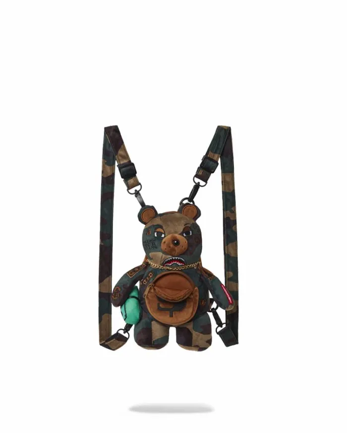 Bags SPRAYGROUND BEARCUB BACKPACK 8211 CAMOCHECK MONEYBEAR