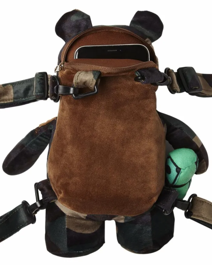 Bags SPRAYGROUND BEARCUB BACKPACK 8211 CAMOCHECK MONEYBEAR