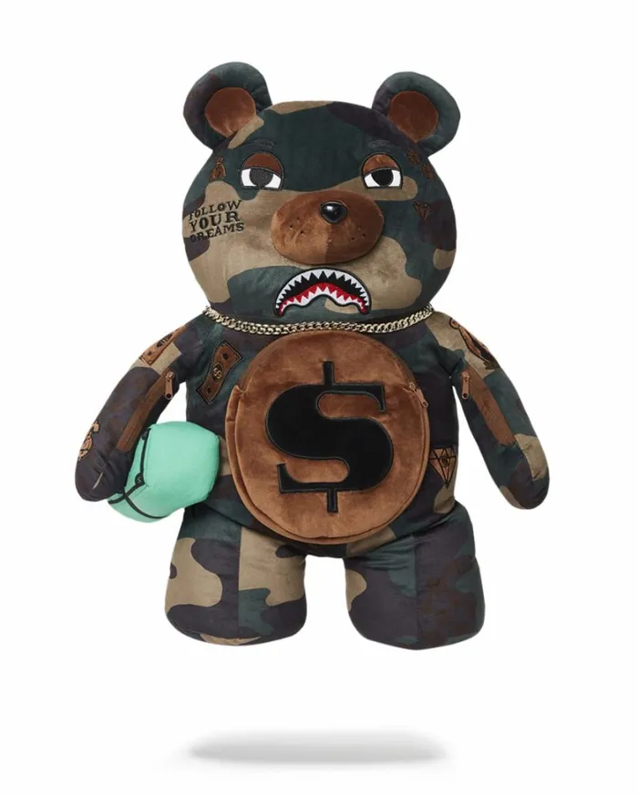 Bags SPRAYGROUND CAMOCHECK MONEYBEAR TEDDYBEAR BACKPACK