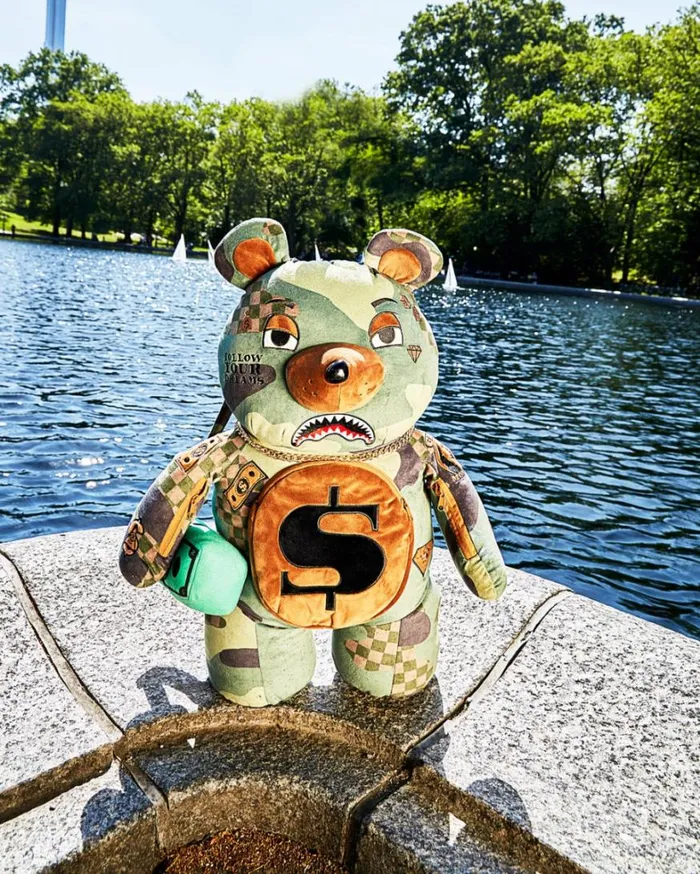 Bags SPRAYGROUND CAMOCHECK MONEYBEAR TEDDYBEAR BACKPACK