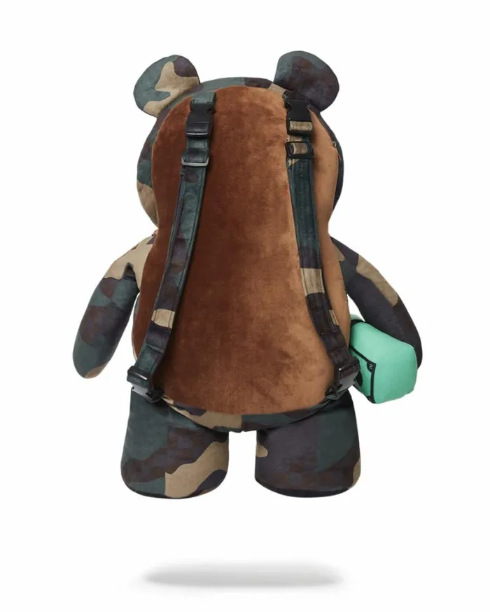 Bags SPRAYGROUND CAMOCHECK MONEYBEAR TEDDYBEAR BACKPACK