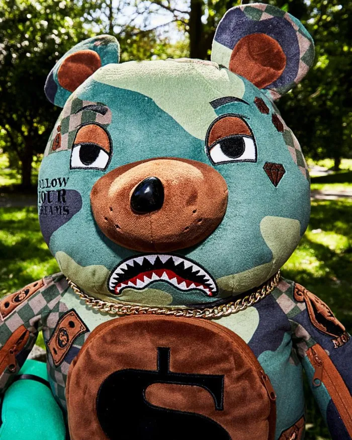 Bags SPRAYGROUND CAMOCHECK MONEYBEAR TEDDYBEAR BACKPACK