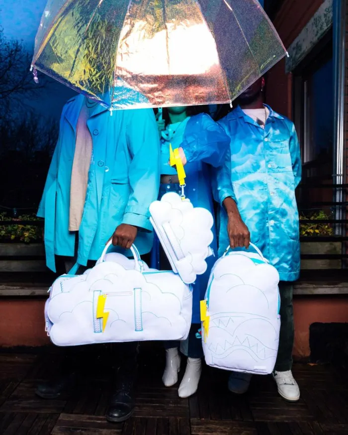 Bags SPRAYGROUND CLOUDY WITH A CHANCE OF SHARK CROSSOVER CLUTCH