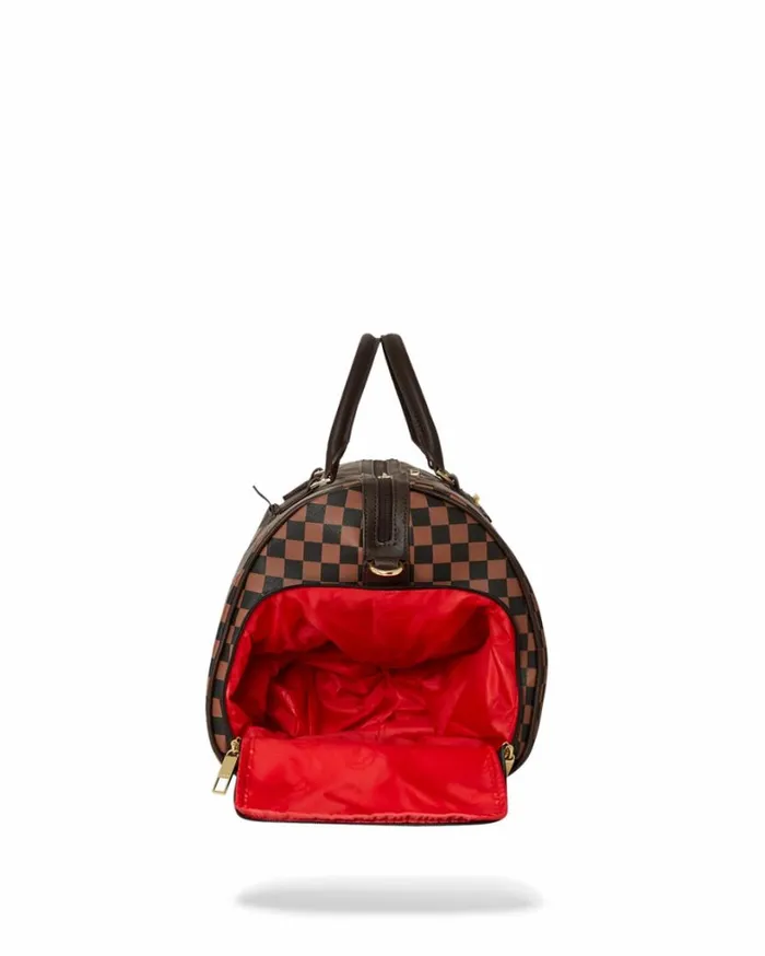 Bags SPRAYGROUND EXTERIOR GOLD ZIP POCKET SHARKS IN PARIS DUFFLE