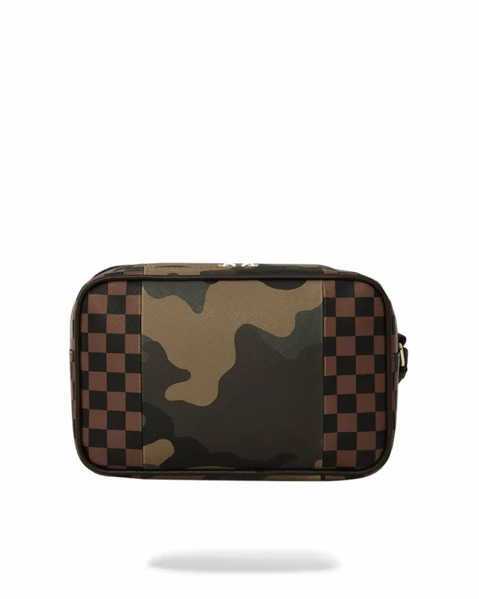 Bags SPRAYGROUND EXTERIOR GOLD ZIP POCKET SHARKS IN PARIS TOILETRY BRICKSIDE BAG