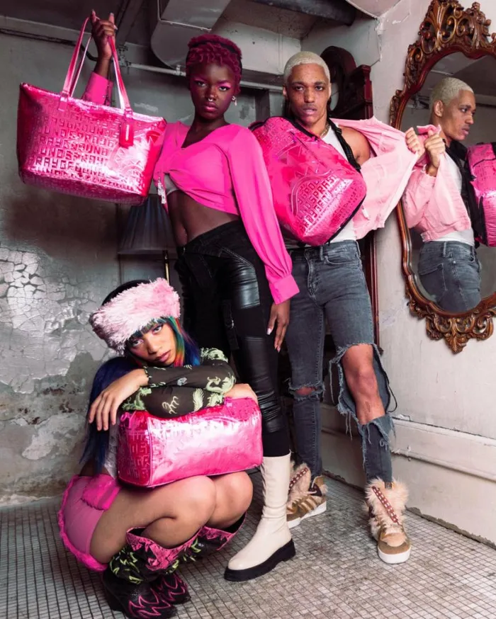 Bags SPRAYGROUND INFINITI PINK DIAMOND MINI DUFFLE
