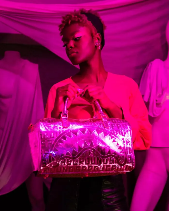 Bags SPRAYGROUND INFINITI PINK DIAMOND MINI DUFFLE