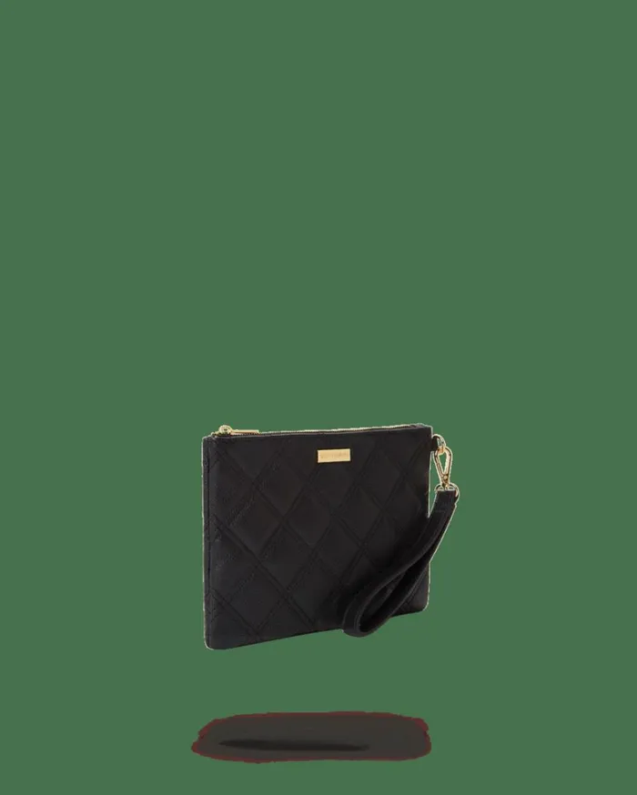 Bags SPRAYGROUND NOIR QUILT GOLD CHAIN SHARK CROSSOVER CLUTCH