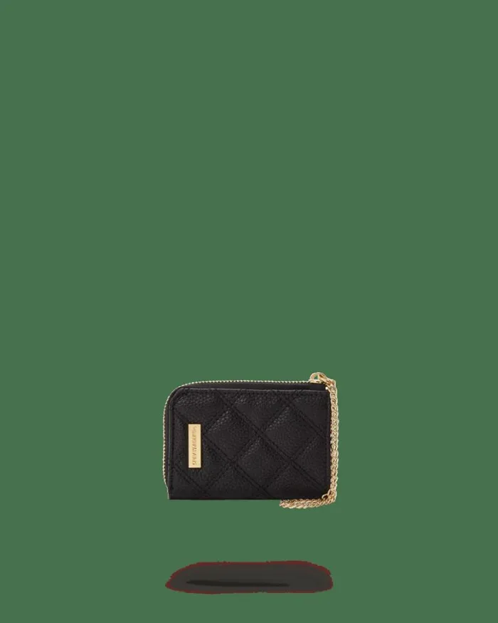 Bags SPRAYGROUND NOIR QUILT GOLD CHAIN SHARK WALLET