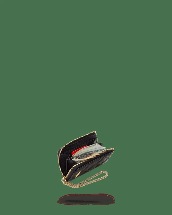 Bags SPRAYGROUND NOIR QUILT GOLD CHAIN SHARK WALLET