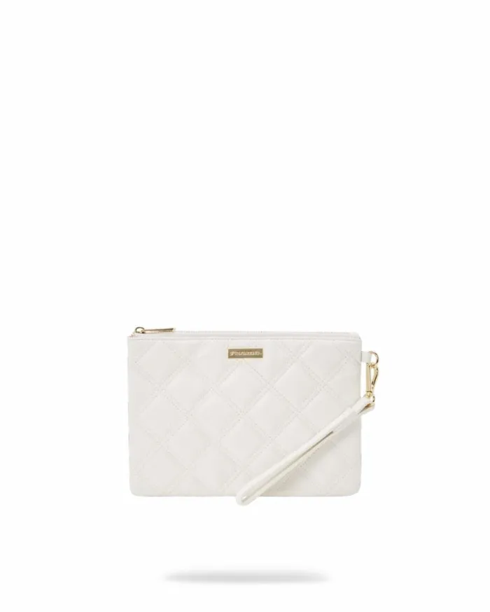 Bags SPRAYGROUND RIVIERA LE BLANC GOLD CHAIN SHARK CROSSOVER CLUTCH