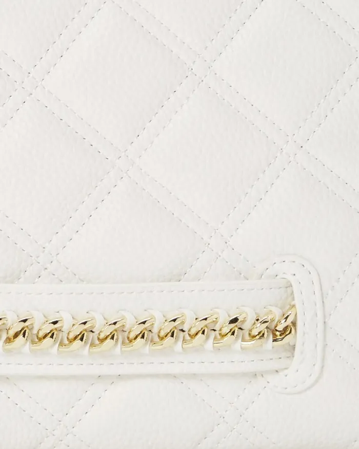 Bags SPRAYGROUND RIVIERA LE BLANC GOLD CHAIN SHARK CROSSOVER CLUTCH