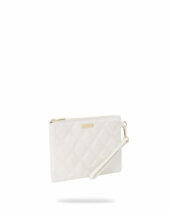 Bags SPRAYGROUND RIVIERA LE BLANC GOLD CHAIN SHARK CROSSOVER CLUTCH
