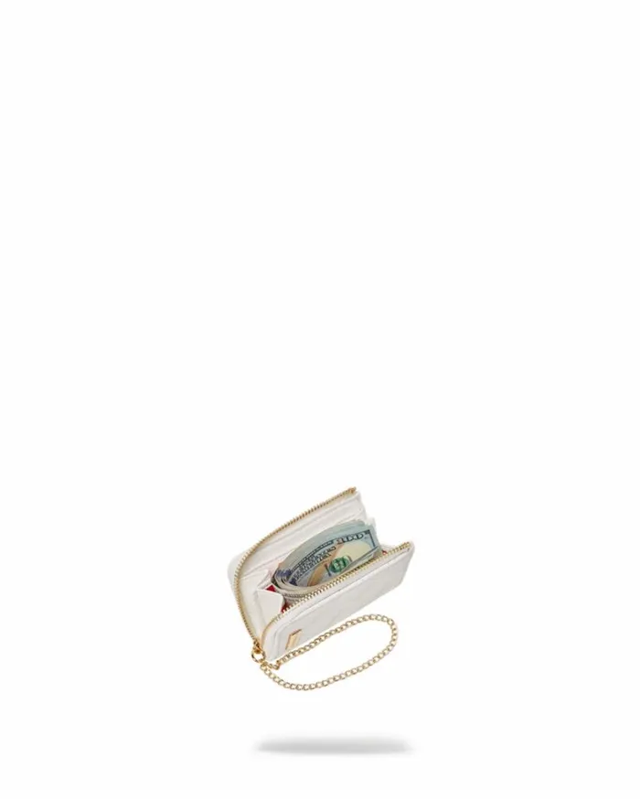 Bags SPRAYGROUND RIVIERA LE BLANC GOLD CHAIN SHARK WALLET