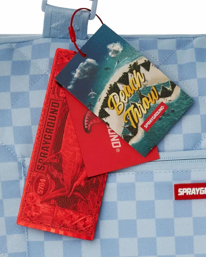 Bags SPRAYGROUND SHARK ISLAND PACKABLE BEACH MAT BLANKET WATER RESISTANT CONVERTIBLE TOTE