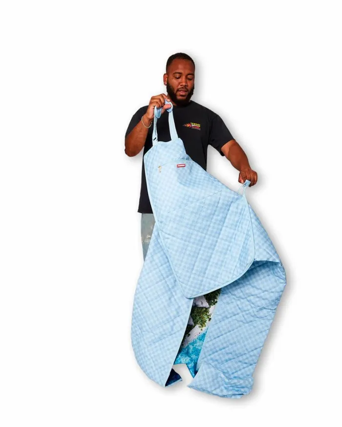 Bags SPRAYGROUND SHARK ISLAND PACKABLE BEACH MAT BLANKET WATER RESISTANT CONVERTIBLE TOTE