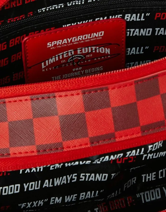 Bags SPRAYGROUND SHARKS IN PARIS RED TOILETRY AKA MONEY BAGS