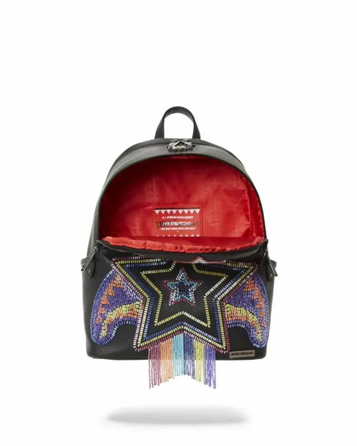 Bags SPRAYGROUND STAR RACER AI7 SANDFLOWER COLLAB BEADED SAVAGE BACKPACK