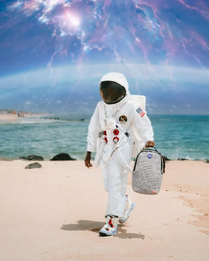 Bags SPRAYGROUND STEP INTO THE FUTURE 8211 NASA COLLAB MOON SHARK 3D MOLDED