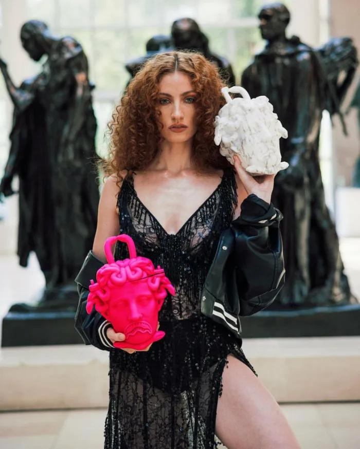 Bags SPRAYGROUND THE MET CANOVA MEDUSA HANDBAG PINK