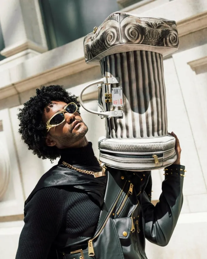 Bags SPRAYGROUND THE MET GREEK TEMPLE OF SARDIS COLUMN DUFFLE