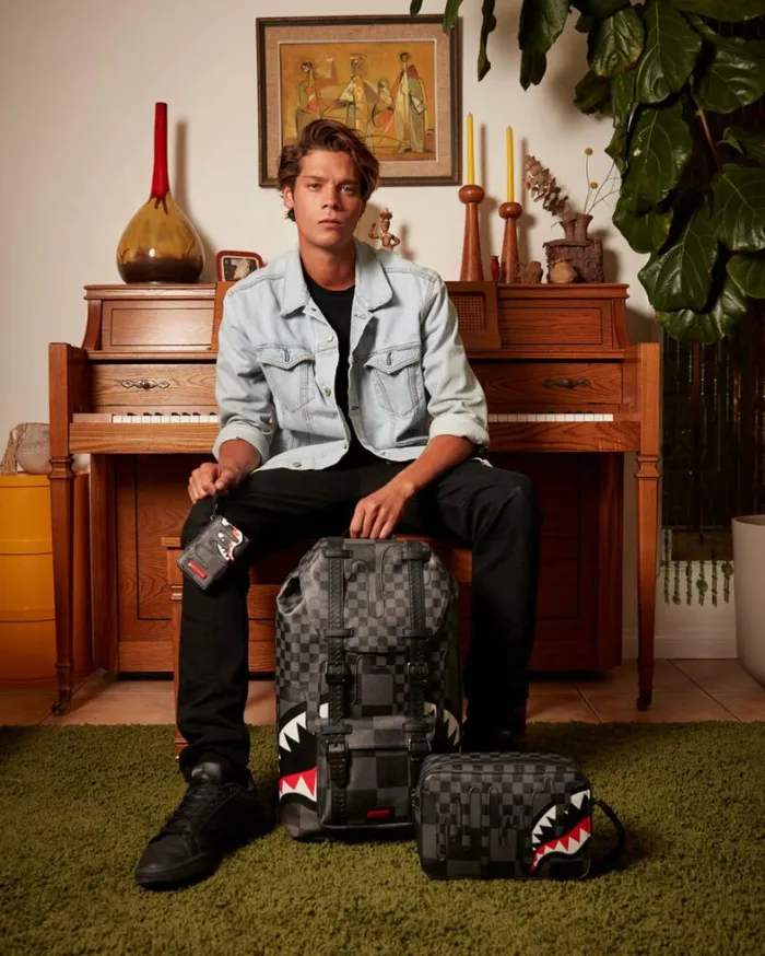 Bags SPRAYGROUND XTC GREY SHARKS IN PARIS TOILETRY BAG