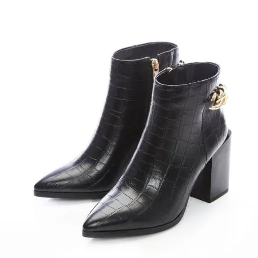Bailie Black Patent Mocc Croc Women Moda In Pelle Ankle Boots Bailie Black Patent Mocc Croc Women Moda In Pelle Ankle Boots