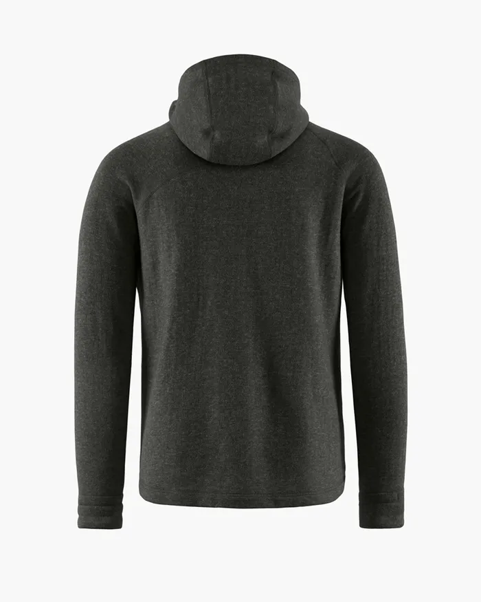 Balder Hoodie Wool MidLayer Charcoal Men Klttermusen Fleeces and Sweaters