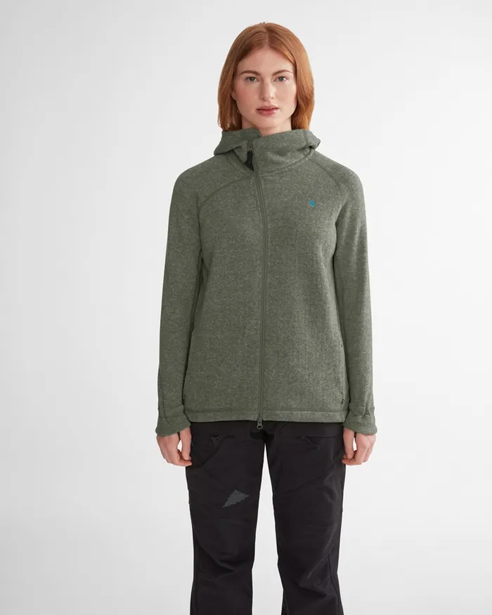 Balder Hoodie Wool MidLayer Charcoal Women Klttermusen Fleeces and Sweaters