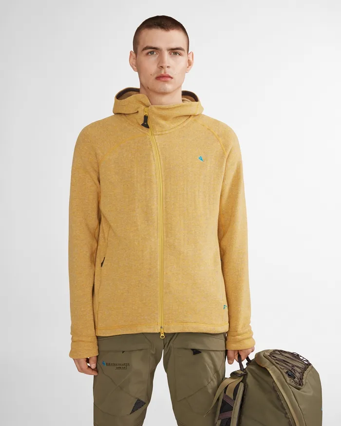 Balder Hoodie Wool MidLayer Juniper Green Men Klttermusen Fleeces and Sweaters