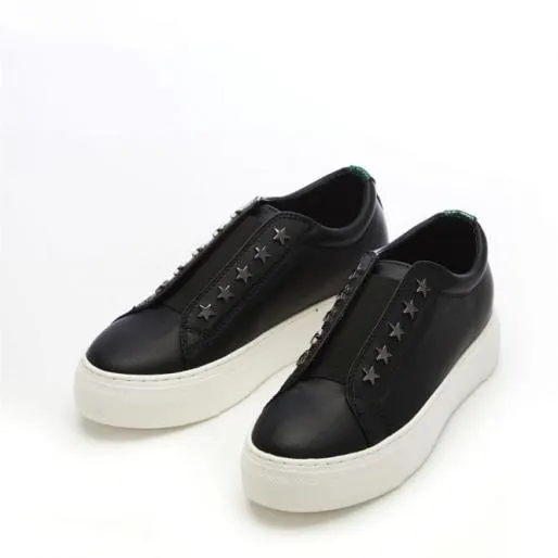 Balinie Black Porvair Women Moda In Pelle Platform Trainers Balinie Black Porvair Women Moda In Pelle Platform Trainers