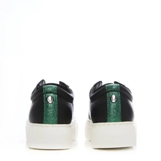 Balinie Black Porvair Women Moda In Pelle Platform Trainers Balinie Black Porvair Women Moda In Pelle Platform Trainers