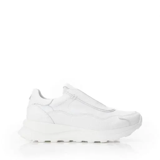 Bamba White Leather Women Moda In Pelle White Trainers