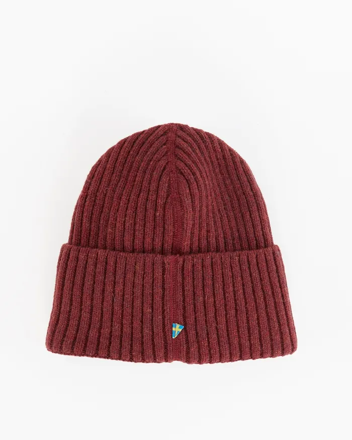 Barre Brim Functional Wool Cap Burnt Lava MenWomen Klttermusen Beanies and Headbands