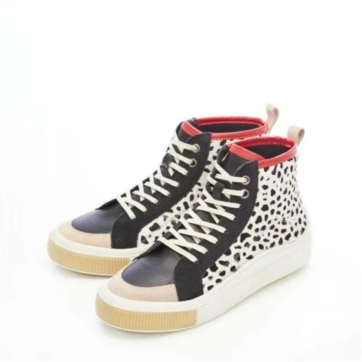 Beatryce Leopard Leather Women Moda In Pelle HighTop Trainers Beatryce Leopard Leather Women Moda In Pelle HighTop Trainers