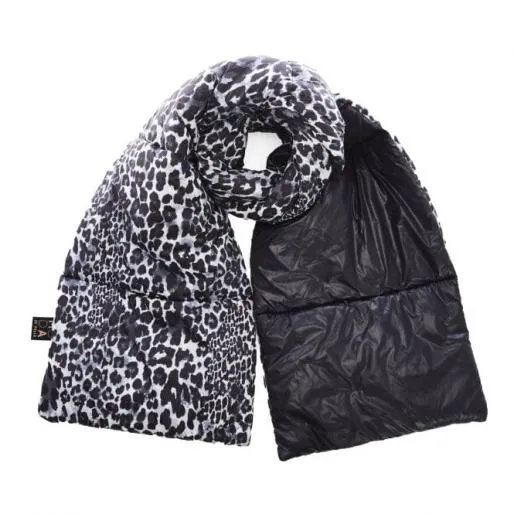 Beau Scarf Grey 8211 Leopard Textile Women Moda In Pelle Scarves