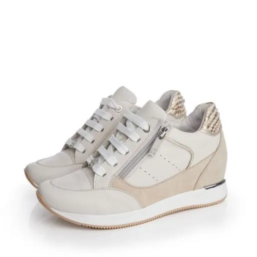Belucci Off White Leather Women Moda In Pelle White Trainers Belucci Off White Leather Women Moda In Pelle White Trainers