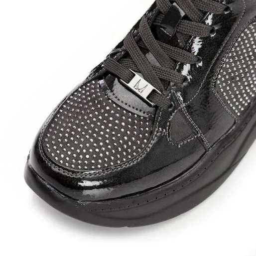 Belus Dark Grey Porvair Women Moda In Pelle Chunky Trainers Belus Dark Grey Porvair Women Moda In Pelle Chunky Trainers